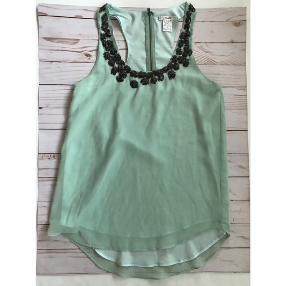 Esley Women’s Sleeveless Mint Green Racerback Tank Top Small - Picture 5 of 5